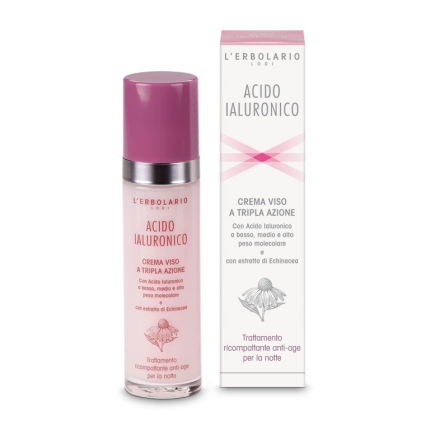 Ácido Hialurónico Crema de Cara Noche Antiedad, 50ml - L'Erbolario