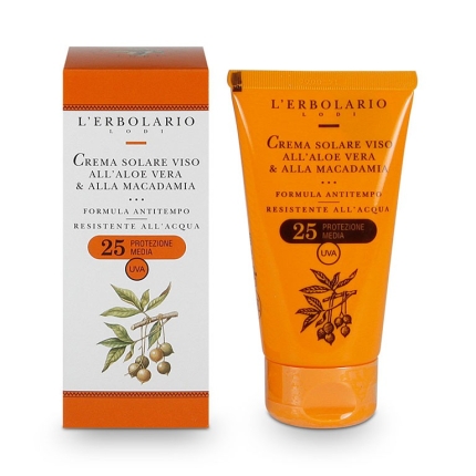 Solar Crema Cara al Aloe y a la Macadamia, 75ml - L'Erbolario