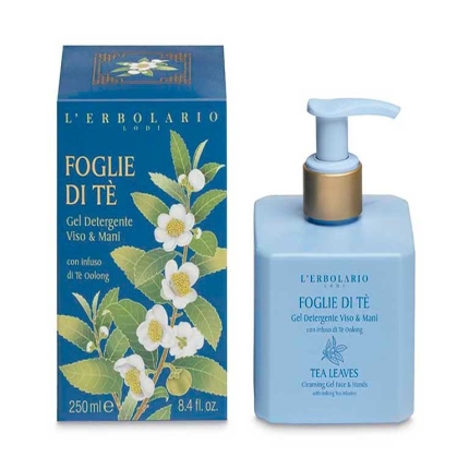 Hojas de Té Gel Detergente Cara y Manos, 250 ml - L'Erbolario
