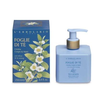 Hojas de Té Crema Cuerpo y Manos, 250 ml - L'Erbolario