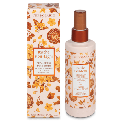 Bayas Flores Leños Crema Perfumada para el Cuerpo, 200 ml - L'Erbolario