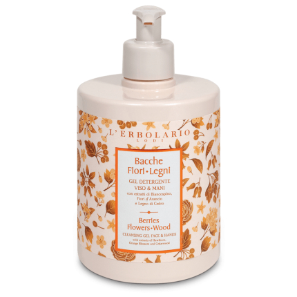 Bayas Flores Leños Gel Detergente Cara y Manos, 500 ml - L'Erbolario