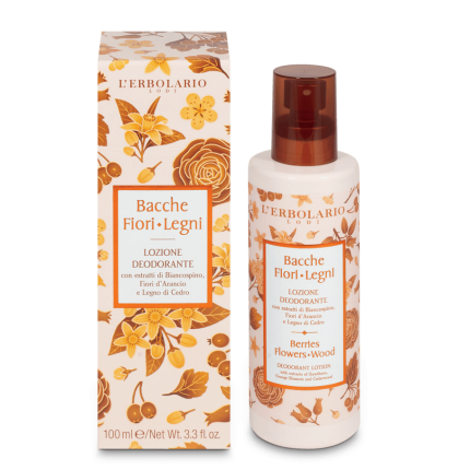 Bayas Flores Leños Loción Desodorante, 100 ml - L'Erbolario