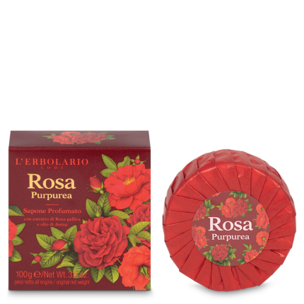 Rosa purpúrea Jabón Perfumado, 100 mg - L'Erbolario