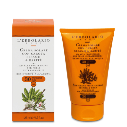 Crema Solar Pieles Ultrasensibles SPF30, 125 ml. Protección Alta - L'Erbolario