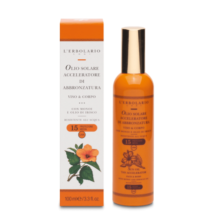 Aceite solar acelerador del bronceado SPF15, 100 ml - L'Erbolario