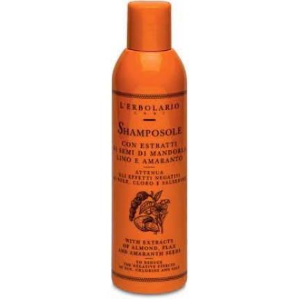 Solar Champú extractos semillas Almendra, Lino, Amaranto, 200 ml - L'Erbolario